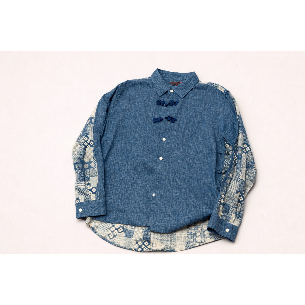 Clot Apparel Denim Look Japanese Long Sleeve Shirt (MIA, Sourced 2021 Art Basel)